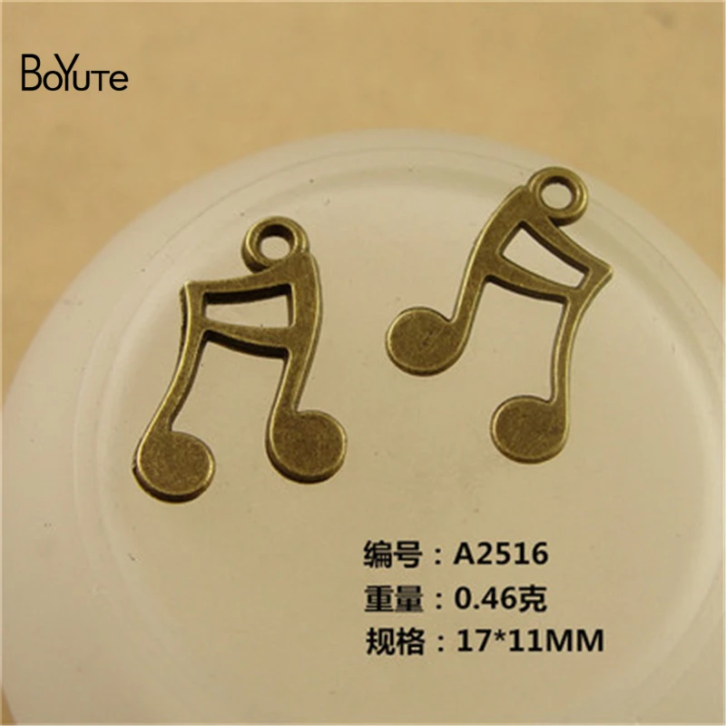 BoYuTe (200 Pieces /lot) 17*11MM Antique Bronze Plated Alloy Charms Diy Metal Musical Instruments Pendants for Jewelry Making