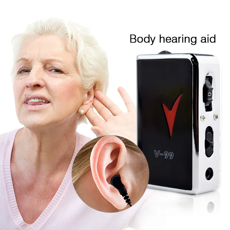 Pocket Digital Hearing Aid Adjustable Best Sound Amplifier/Receiver Elderly Deaf Hearing Aids Ear Care Adjustable Voice Volume