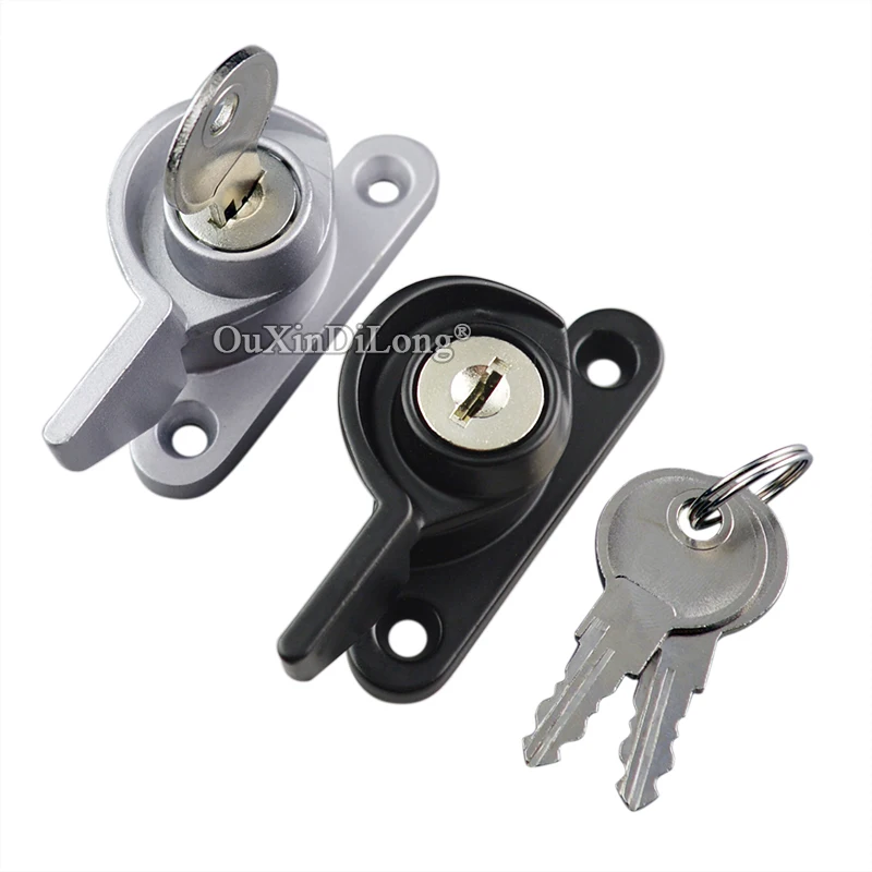 

10PCS Sliding Window Locks Aluminium Plastic Steel Anti-theft Window Lock+Keys Protect Baby Open Window Safety Lock Keys Alike