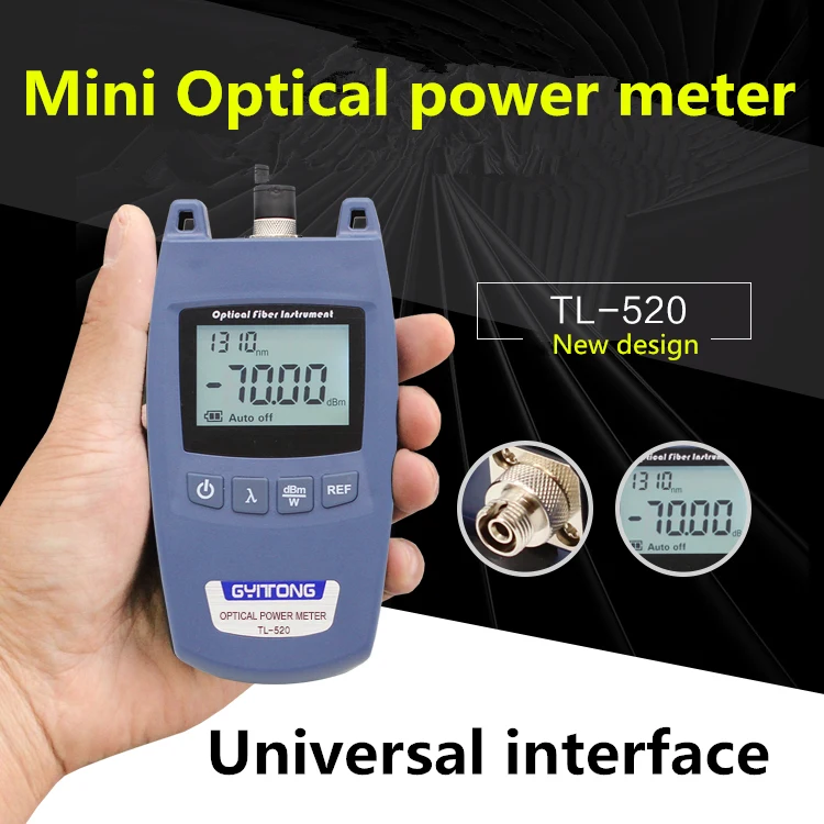 

5PCS/Lot FTTH Fiber Optical Power Meter Fiber Optical Cable Tester -50~+26 dBm Universal interface Free Shipping