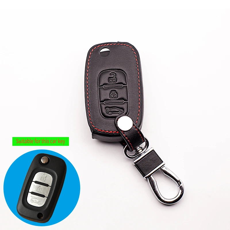 Folding Leather Car Key Case for LADA Sedan Largus Granta Kalina Vesta X-Ray X-Ray Cover Remote Key Fob Protect Set starline a91