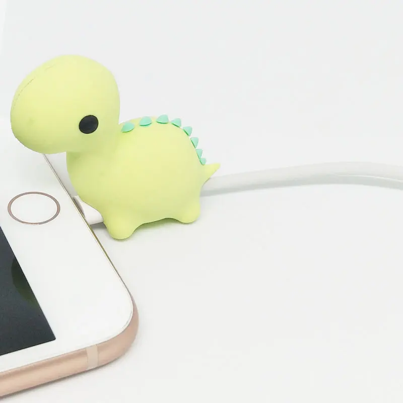 Cartoon Cute Fish Dinosaur Cable Protector Data Line Cord Protector Protective Cable Winder Cover For iPhone USB Charging Cable