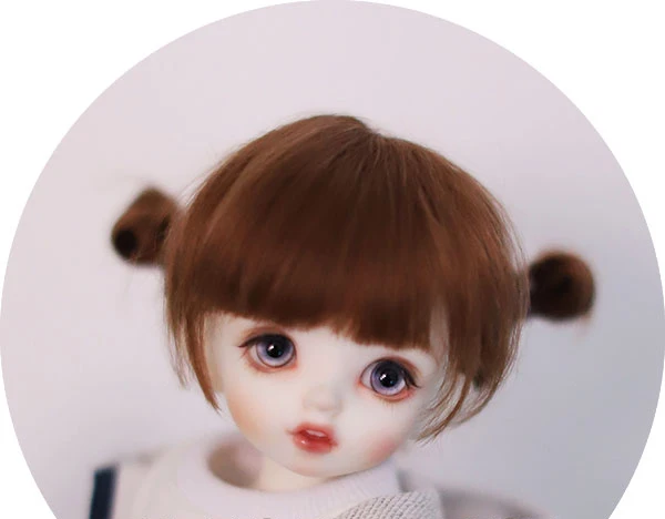 D01-P411 children handmade toy  1/6 Doll Accessories BJD/SD doll little girl wig Short hair soft croissant 1pcs