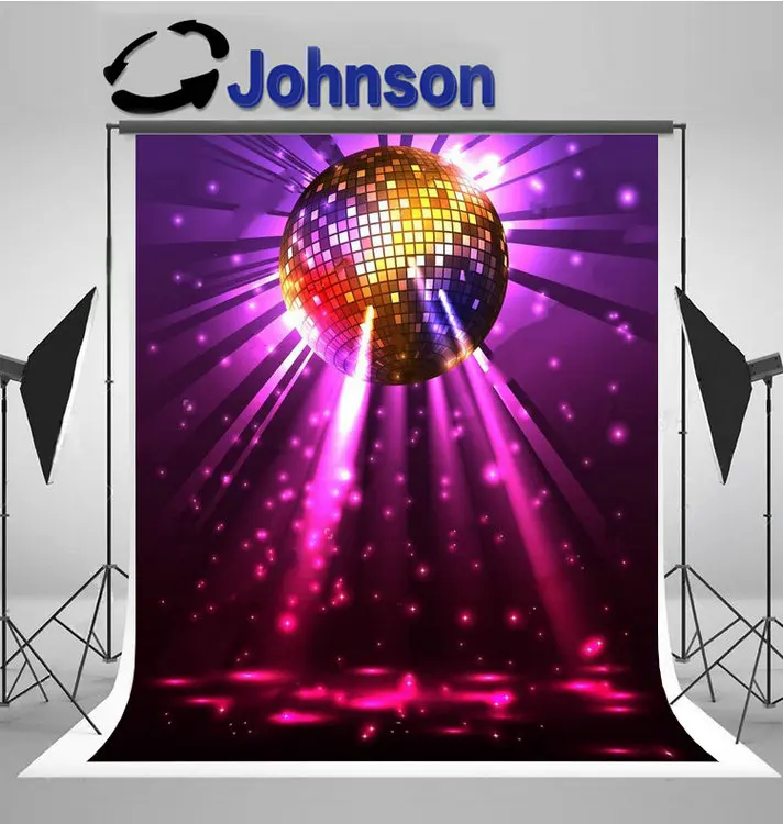 

DJ disco Sparkly Ball Night background High quality Computer print party photo backdrop