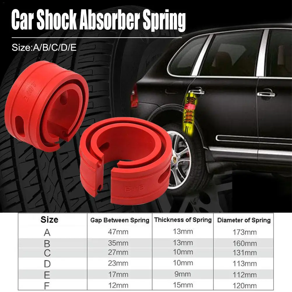 2PC Car Shock Absorber Spring Bumper Power Auto Buffers A/B/C/D/E/  Type Springs Bumpers Cushion Universal For Most Vehicles