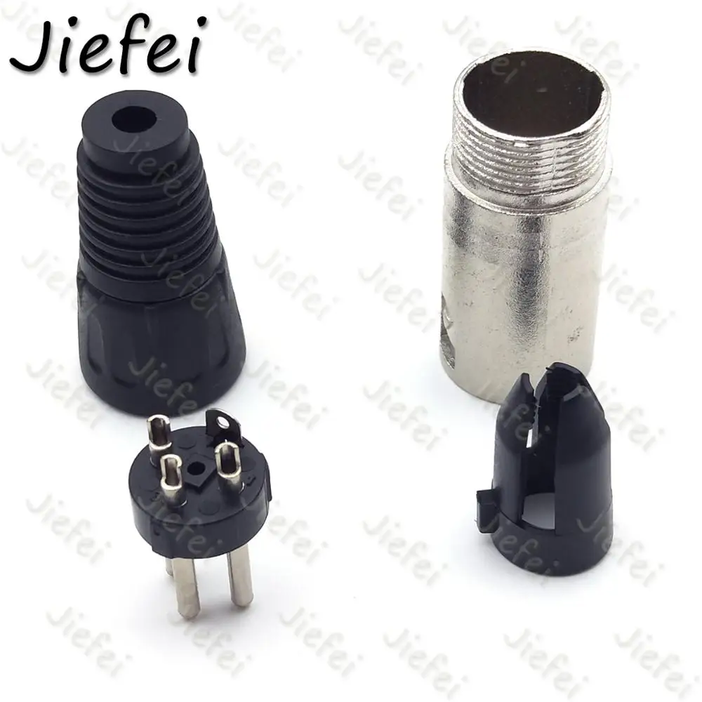 Imagem -05 - Conjunto Xlr 3pin 5pin Áudio Microfone Cabo Conector Preto Macho Mais Fêmea Mic Plug Cabo Conectar Xlr Adaptador 25