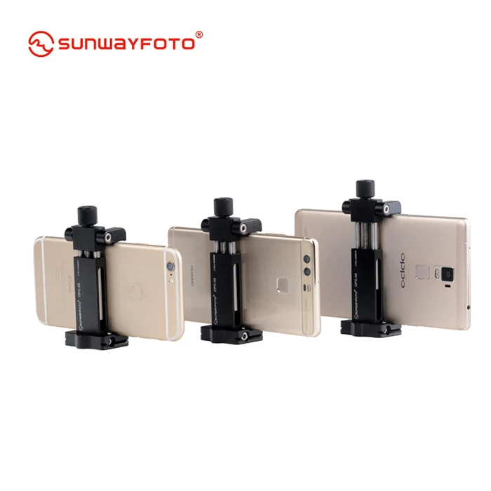 SUNWAYFOTO CPC-02 Acessórios para telemóveis Braçadeira e suporte para telemóvel de secretária Suporte de tripé profissional para telemóvel