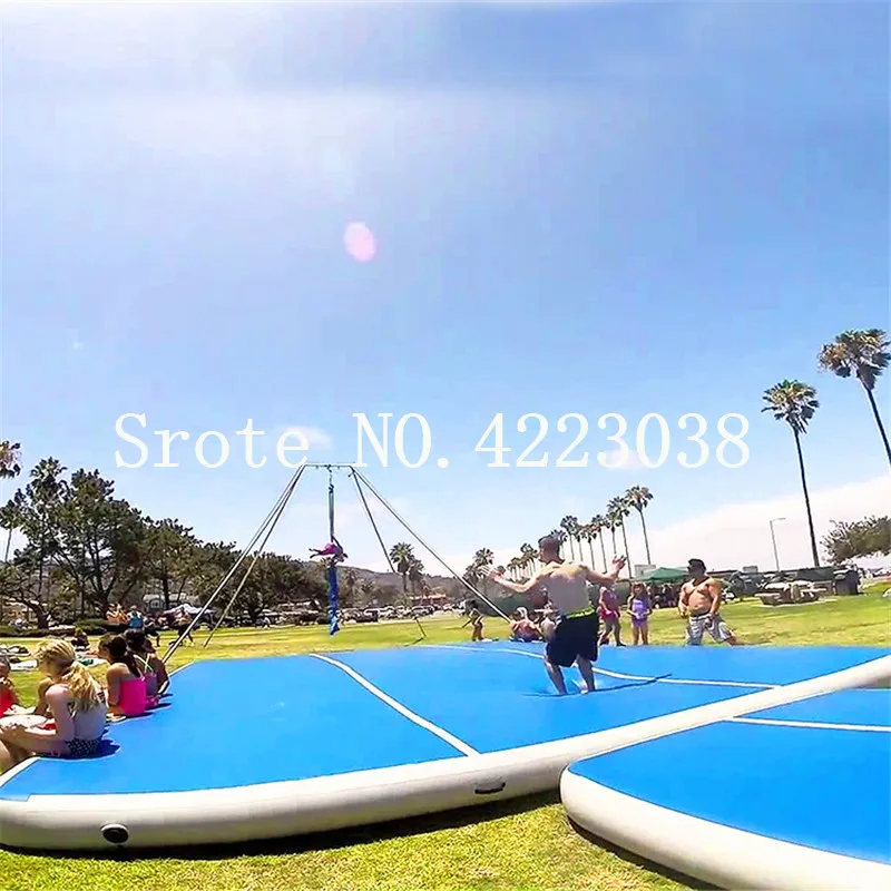 Free Shipping Square 4*4*0.2m Inflatable Cheap Gymnastics Mattress Gym Tumble Airtrack Floor Tumbling Air Track For Sale