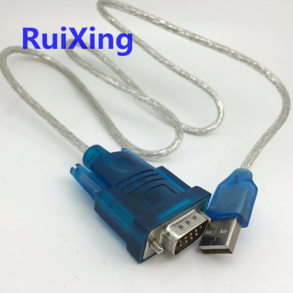 1PC New USB 2.0 to RS232 COM Port Serial PDA 9 pin DB9 Cable Male to Male M/M Adapter for PC PDA GPS 80cm Computer cabels  AQJG