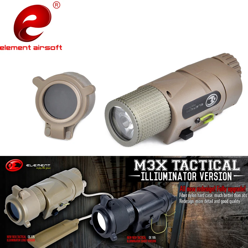 Imagem -04 - Elemento Airsoft Tático Lanterna M3x l3 Sistemas Guerreiro Lanterna para a Caça Airsoft Tático Arma Luz Ex175