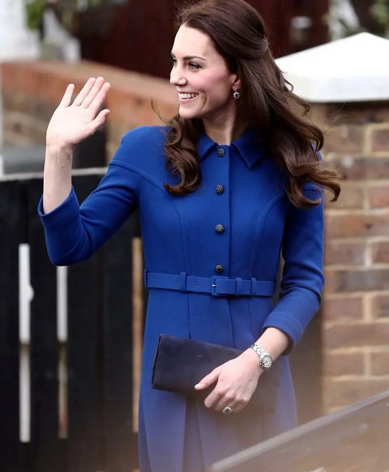 Princess Kate Middleton coat for women, new, fashion, navy blue, A-line, spring,