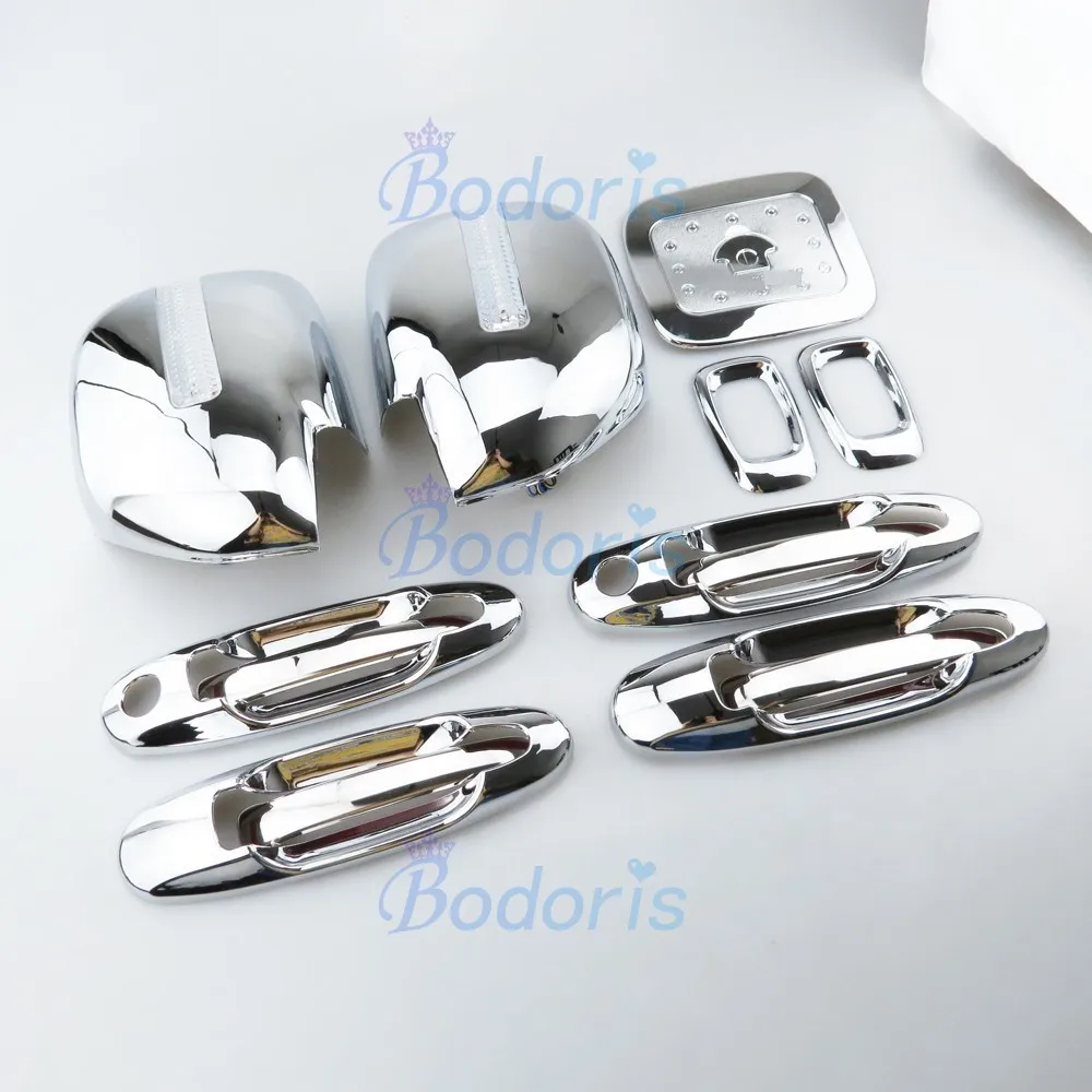 For Toyota Land Cruiser 100 Lexus LX470 1998-2007 13 Pieces Chrome Handle Bowl Rear View Cover Side Lamp Accessories