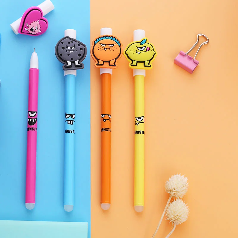 1 Pcs Novelty Kawaii Cartoon Anime Modeling Friction Gel Pen Student Writing Child Gift Office School Stationery Supplies