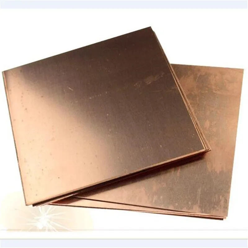 1PCS 100x100 thick 0.3-8mm 99.9% purity copper metal sheet plate Nice Mechanical Behavior and Thermal Stability