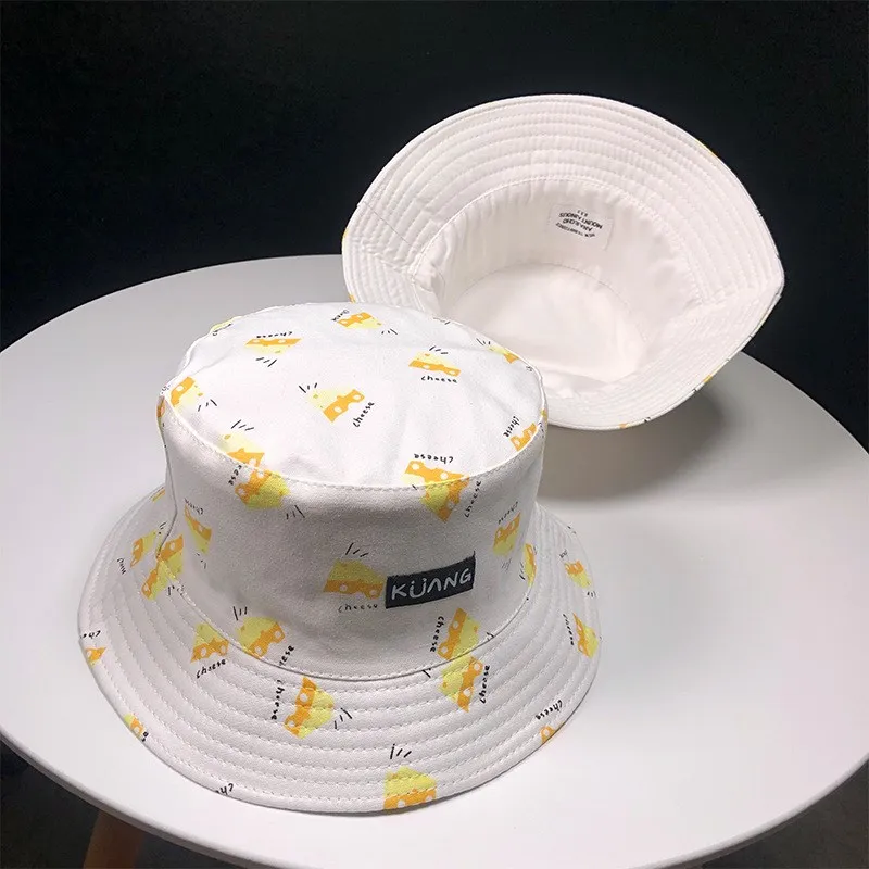 Reversible Banana Bucket Hat Unisex Fashion Bob Caps Hip Hop Gorro Men Women Summer Caps Beach Sun shade Fishing Cap