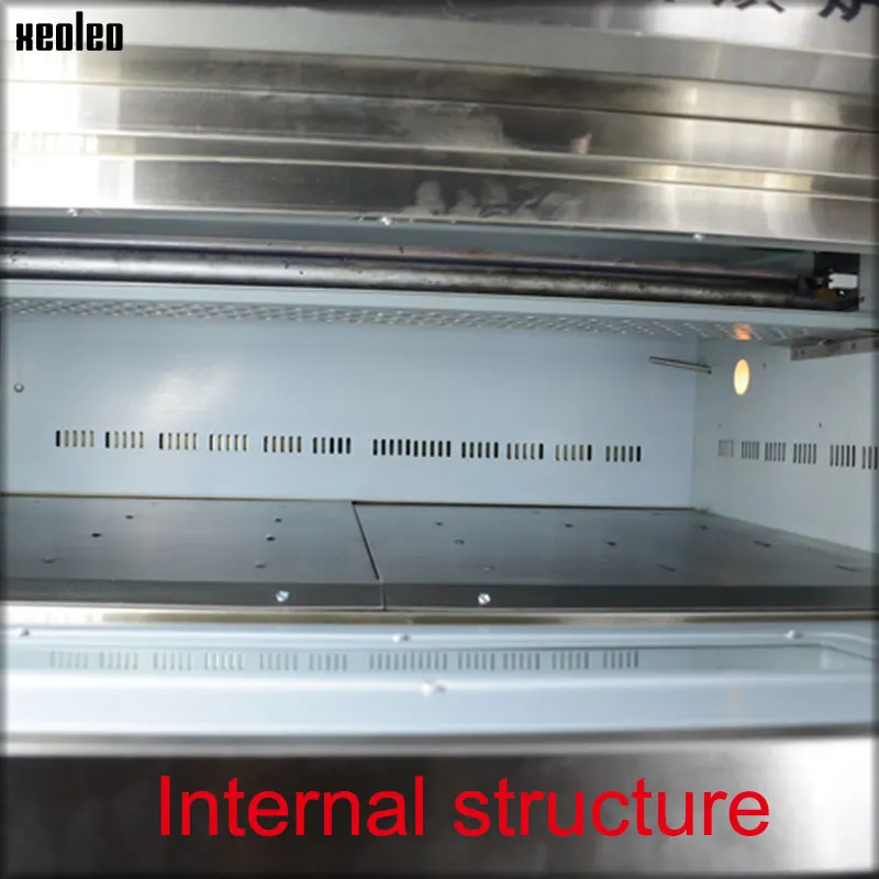 XEOLEO Commercial Gas Oven Bread Baking Machine Stainless Steel 1Layer 2 Plates Bakery Equipment with Digital Timer Cookie/Food