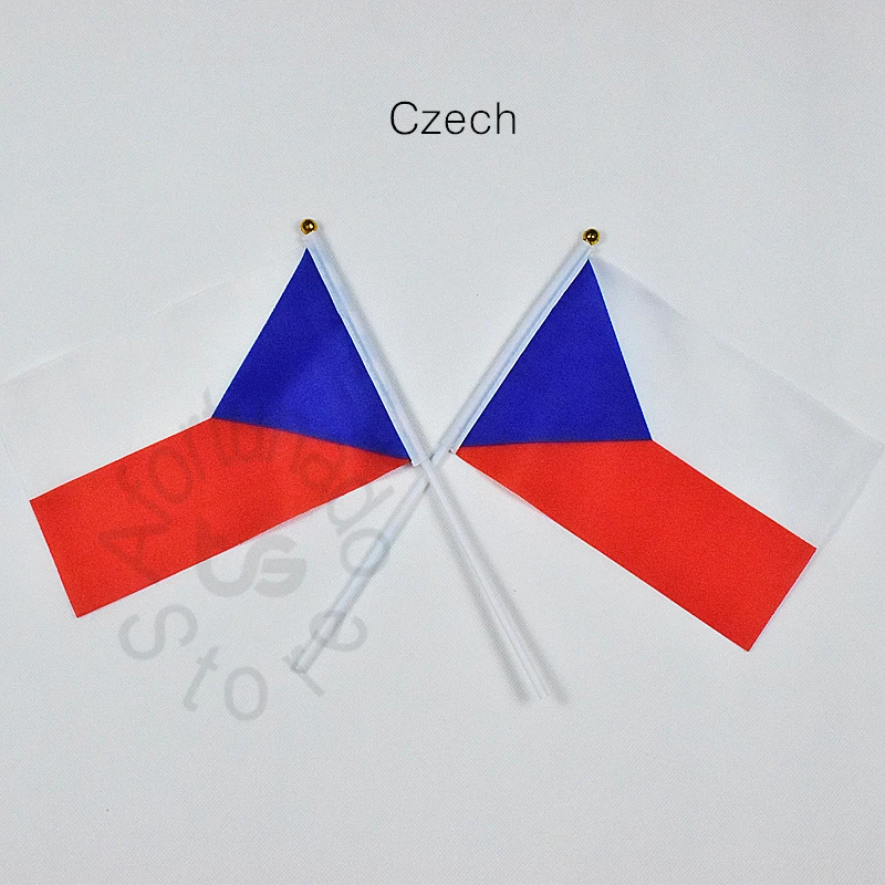 

Czech Republic 14*21cm flag Banner hand waving National flag Home Decoration flag banner