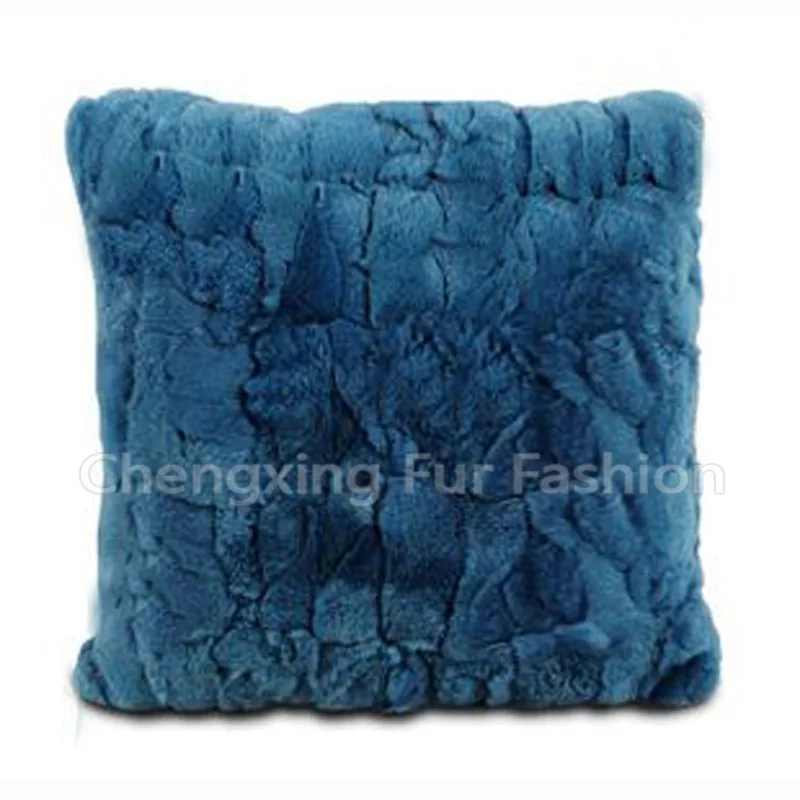 Rex Rabbit Fur Patchwork Sofa Cushion Covers, CX-D-22, 40x40cm