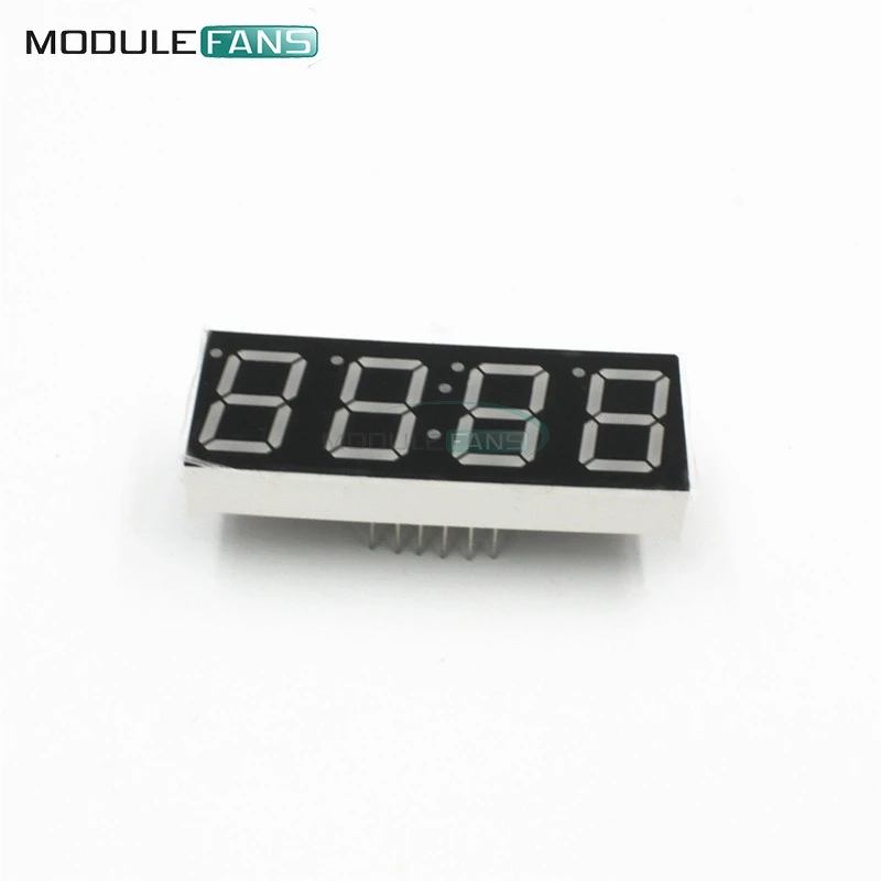 2PCS 0.56" 4 Digit Super Red LED Display Common Anode with Time Display 12 Pins