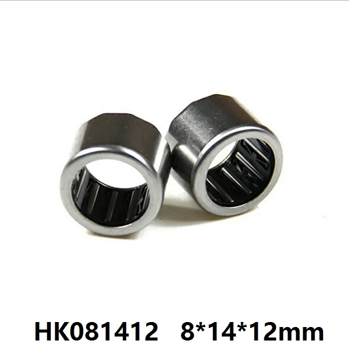 100pcs/lot HK081412 Drawn Cup Type Needle Roller Bearing 8x14x12 mm Miniature free shipping good quality