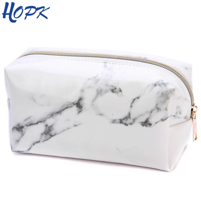 Marble Pencil Case Quality PU Leather School Supplies Stationery Girls Boy Gift Pencilcase Cute Pencil Box School Tools