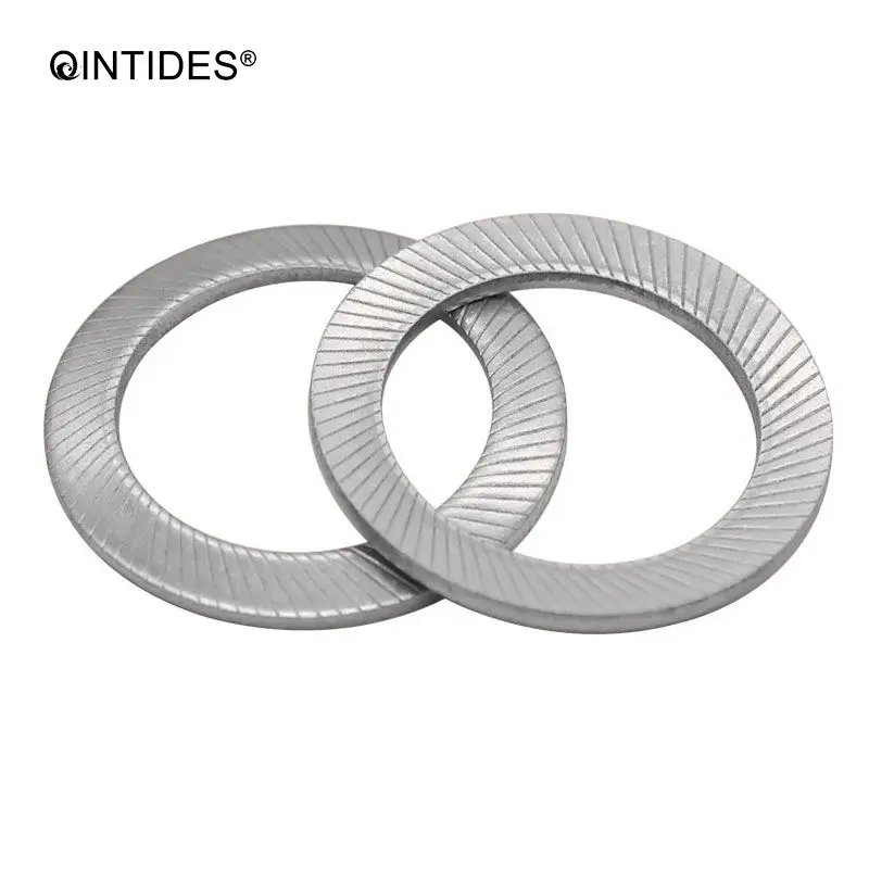 QINTIDES M2 - M36 Lock washers with doule faced printing 304 stainless steel lock washer S series M6 M8 M12 M14 m27 DIN9250