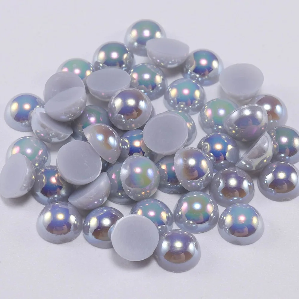 2 3 4 5 6 8 10 12 14 mm Cabochon Half Round Bead Pearl Craft ABS Imitation Pearl Half Round Resin Beads Supplies For DIY Jewelry