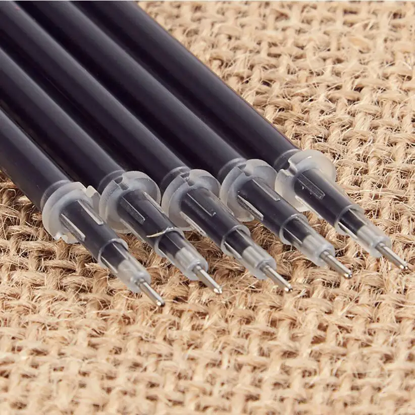 Jonvon Satone 100pcs Neutral Ink Gel Pen Refill Pen Stationery Good Quality Refills Black Blue Red Bullet Refill Office Supplies