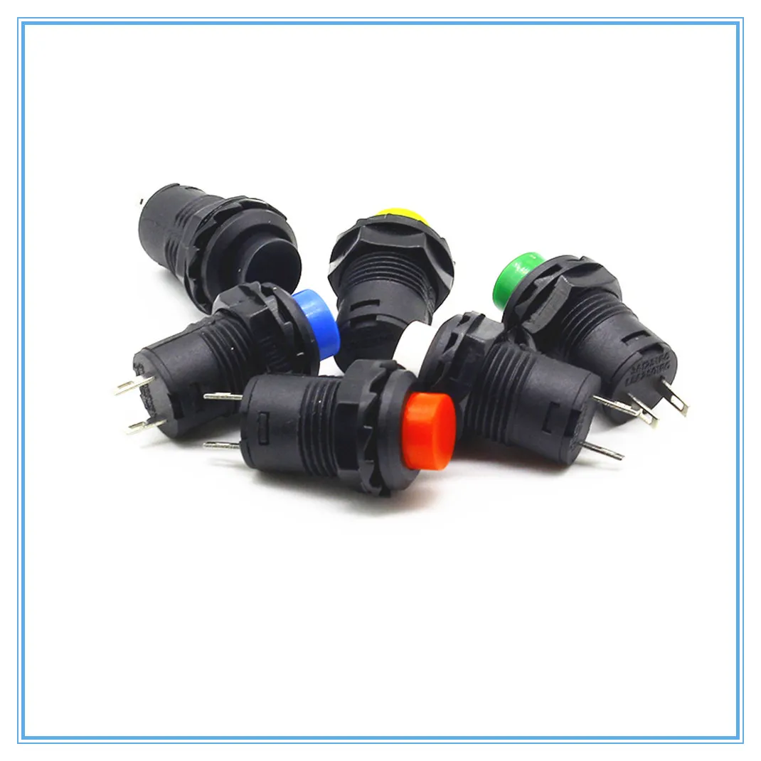 1pcs Self-Lock /Momentary Pushbutton Switches DS228 DS227 12mm OFF- ON Push Button Switch 3A /125VAC 1.5A/250VAC