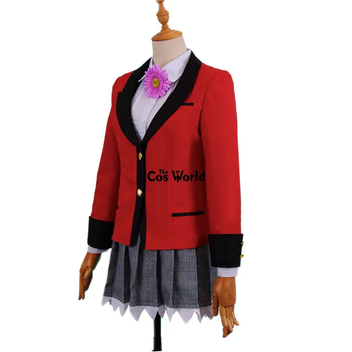 Comics Kakegurui Compulsive Gambler Yumemite Yumemi School Uniform Dress Coat Shirt Skirt Outfit Anime Cosplay Costumes image 3