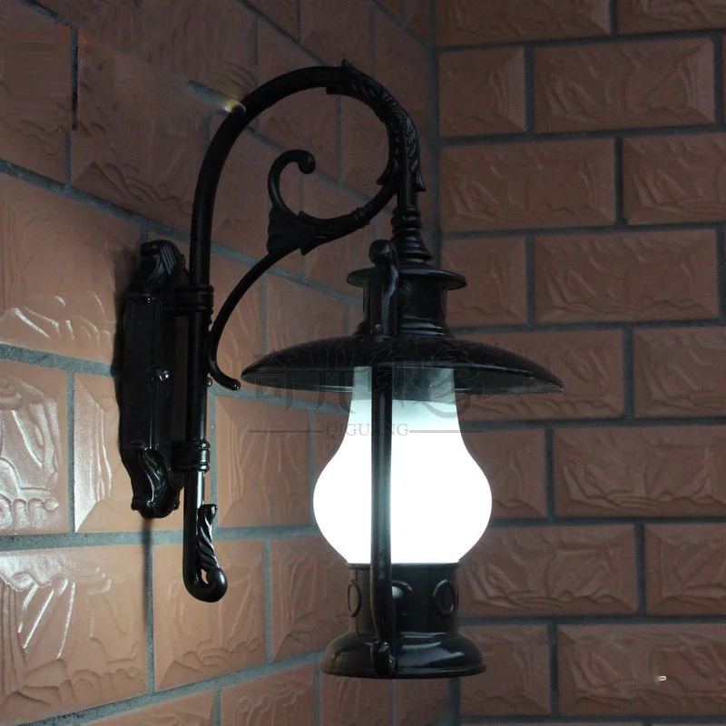 Outdoor waterproof Corridor Wall Lamp Vintage Villa European kerosene Bottle Landscape Hallway Door Bedroom Bedside Wall Sconces