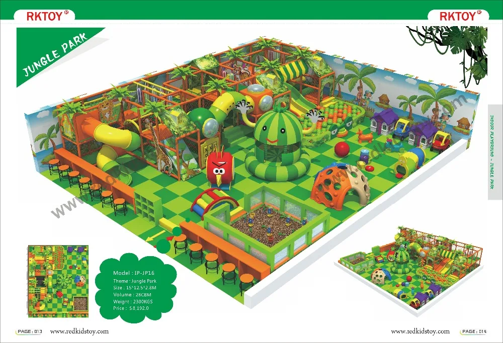 CE Approved Premium Quality Jungle Themed Indoor Playground For Shopping Mall IP-JP16