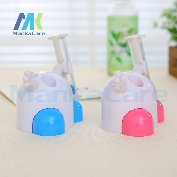 2 pcs Cute Teeth Brush Holder Hourglass 3 Minutes Timer Sand Watch Clock Kid Children Teeth Brushing Countdown Timing Sandglass