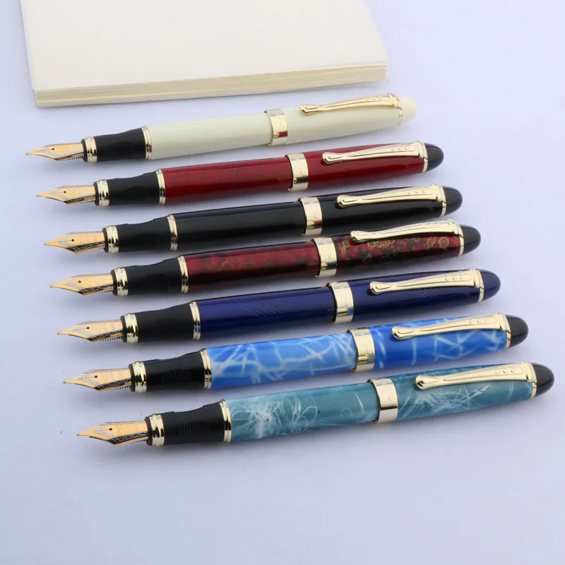 1PC JINHAO X450 METAL OFFICE GOLDEN GIFT Iridium 0.5mm classic GIFT fountain pen Stationery Student Office school supplies