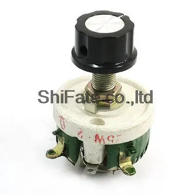 Wirewound Ceramic Potentiometer Adjustable Rheostat Resistor 25W 1/2/5/10/20/30/50/100/200/300/500/1000/2000 Ohm