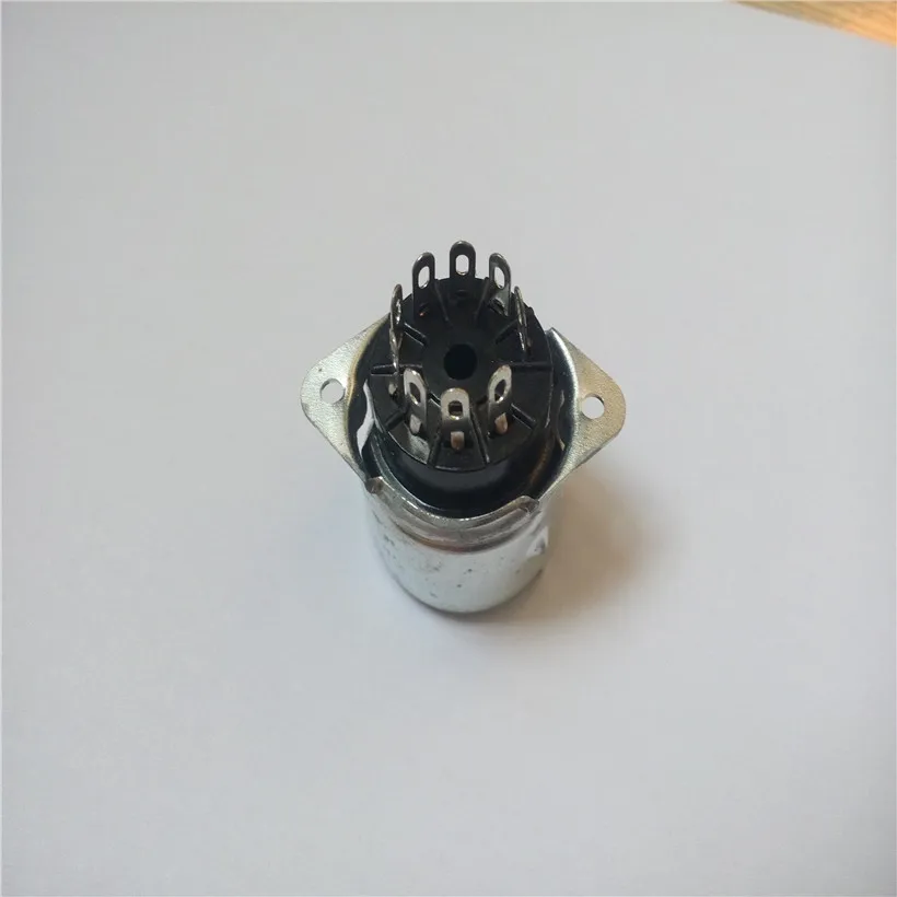 15pcs ceramic tube socket seat PCP9-1 9 pin seat tube socket silver foot for 12AX7 tube amplifier