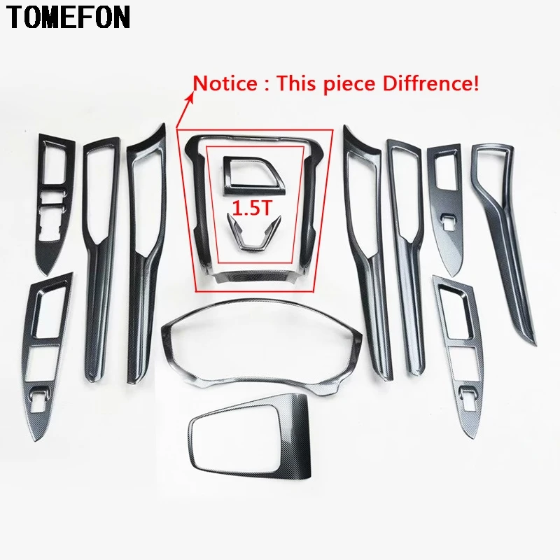 

TOMEFON For Ford Mondeo 2013 ABS Carbon Fiber Car Interior Door Front Rear Window Switch Air Vent Gear Shift Trim Cover