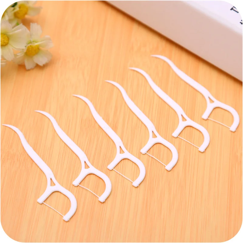 Superfine high tensile bow shaped dental floss family, 30 clean teeth, toothpick, children's flat line, dental suture.