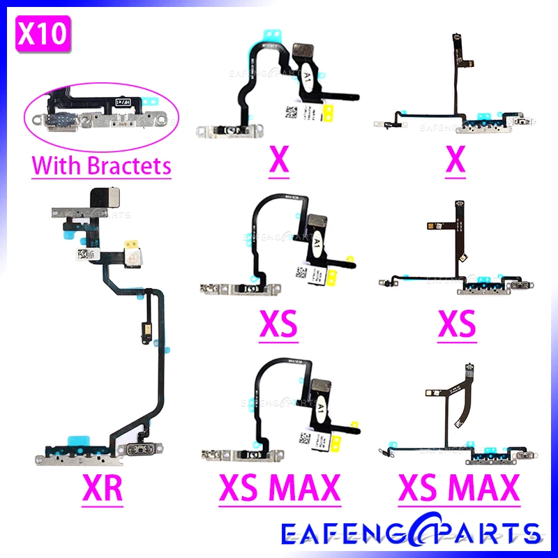 

Переключатель громкости гибкий кабель для iPhone X XS XSMAX XR Power Flex вкл/выкл гибкий с Замена кронштейнов