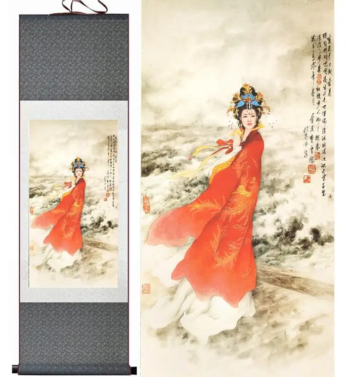 

A Dream of Red Mansions Traditional Chinese painting Home Office Decoration painting JiaTanchun painting