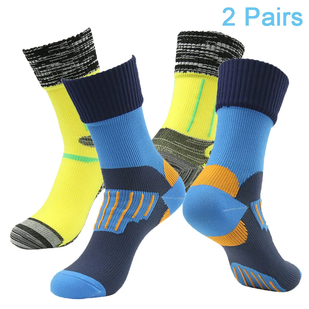 

RANDY SUN Unisex Waterproof Breathable Cycling Socks 2 Piars Sweat Wicking Outdoor Sports Skiing Hiking Trekking Climbing Socks