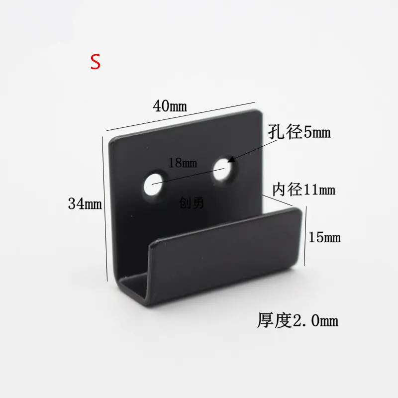 

Stainless Steel black Ceramic Tile Display Wall hooks Glass Wood Sample Display Wall Bracket F20173981