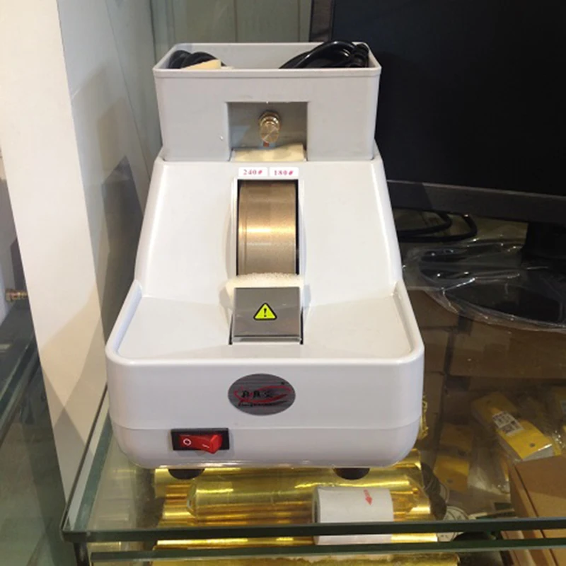 35WV Hand Grinder Lens Polishing Machine Edging Machine with V Groove Coarse and Fine Grinding Wheel Beveling Machine 220v/110v