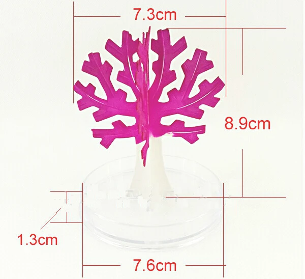 2PCS/LOT iWish 10x8cm Magic Growing Tree Amazing Grow Paper Sakura Crystal Trees Japan Desktop Cherry Blossom Toys For Children