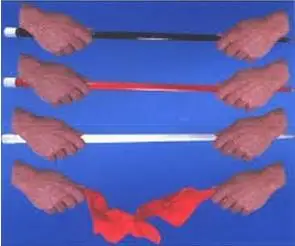 Triple - Color - Changing Cane ,Magic Trick,Satge Magic propsCard,Magic Accessories,Gimmicks,Close-up