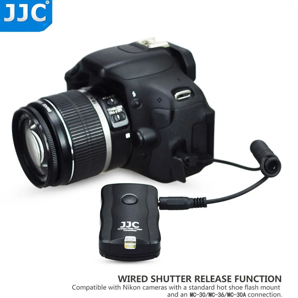 JJC Wireless Flash Trigger Remote Shutter Release for Nikon D500 D5 D810 D4s D2H D1x D1h D2x  D2Xs D3 D3s D3x D4 D300s D700 D800