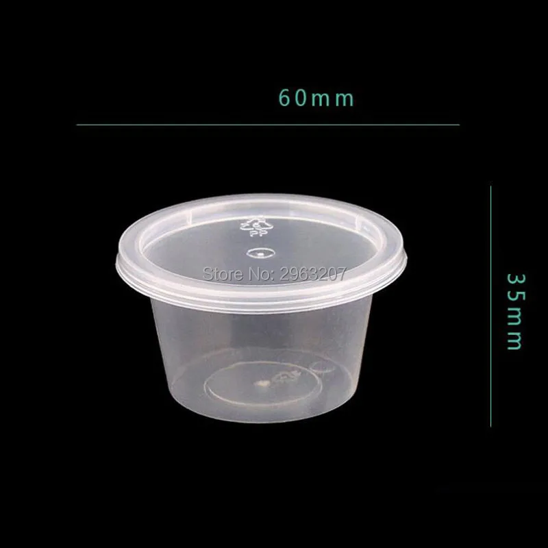 2000pcs 50ml 2oz Food Grade PP Seasoning Cup Disposable Tasting Cup Salad Sauce Take-out Storage Case