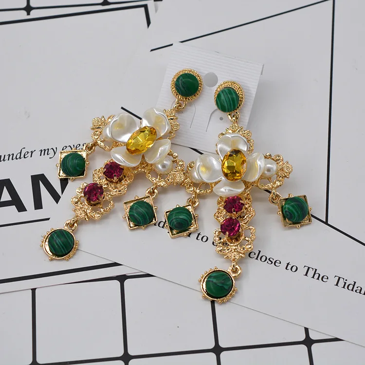 

Romantic long cross earrings fashion earrings for woman Pendientes mujer серьги женские boucle d’oreille femmes