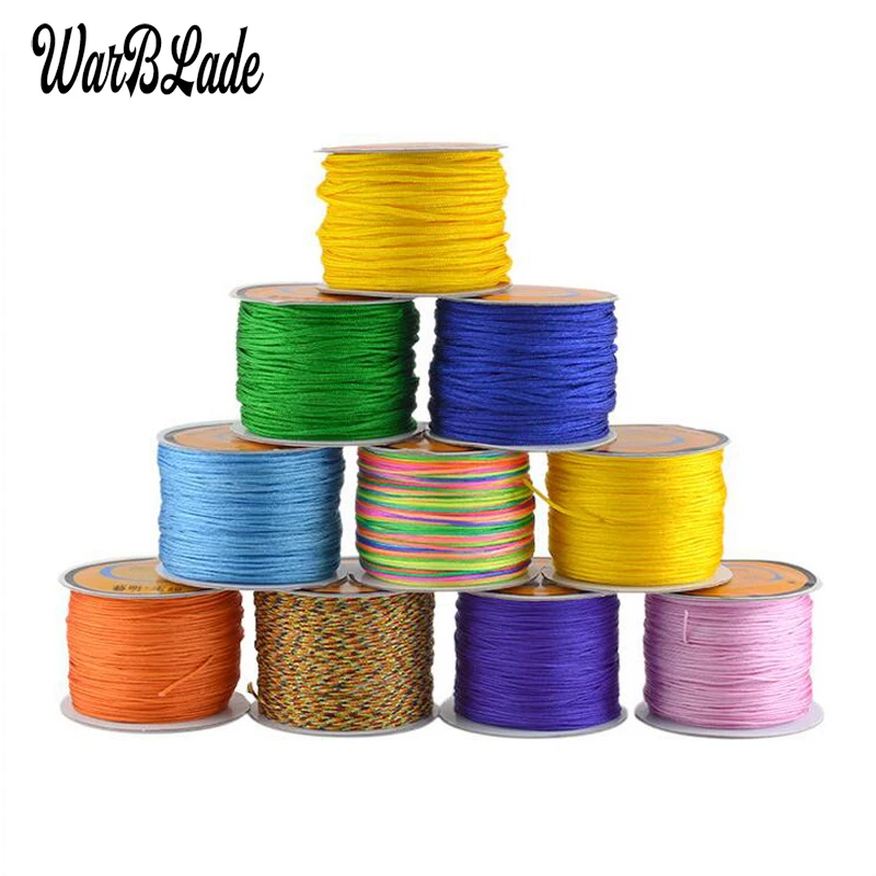 

0.8mm 1mm 1.5mm 2mm Cotton Cord Nylon Thread Cord Chinese Knot Plastic String DIY Rope Bead Shamballa Bracelet Jewelry Making