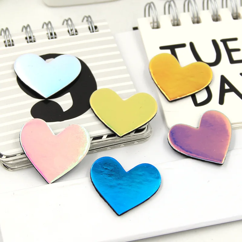 36pcs/lot 3.8*3.3cm Gradual Color Heart Padded Appliques for DIY Accessories Craft Handmade Decoration